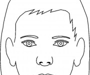 Coloriage Visage Femme à maquiller