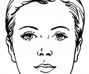 Coloriage Visage Femme en ligne