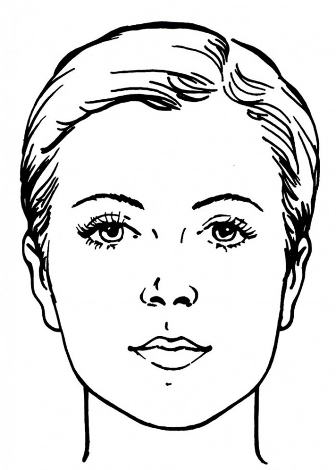 Coloriage Visage Femme en ligne dessin gratuit à imprimer