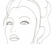 Coloriage Visage Femme pour adulte