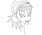 Coloriage Visage Fille