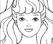 Coloriage Visage Jeune Fille