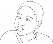 Coloriage Visage Jeune Gar&ccedil;on r&eacute;aliste