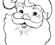 Coloriage Visage Noel en couleur