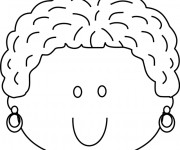 Coloriage Visage Vieille Femme