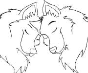 Coloriage Amour de Warrior cats