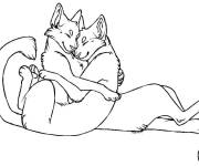 Coloriage C&acirc;lin des chats guerriers