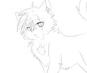 Coloriage Chat blanc de Warrior Cat