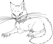 Coloriage Chat Blue Star