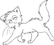 Coloriage Chat dr&ocirc;le de Warrior cats
