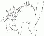 Coloriage Chat effray&eacute; de bande anim&eacute;e