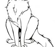 Coloriage Chat guerrier au long queue