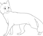 Coloriage Chat guerrier chasseur