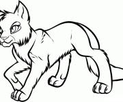 Coloriage Chat guerrier Klok Comet