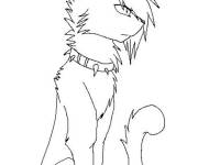 Coloriage Chat guerrier long