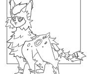 Coloriage Chat guerrier Needletail