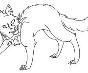 Coloriage Chat guerrier Scourge