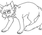 Coloriage Chat guerrier Scourge en col&egrave;re