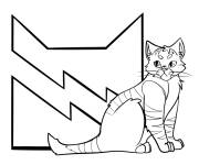 Coloriage Chat guerrier ThunderClan