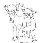 Coloriage Chat guerrier Tribe of shadows