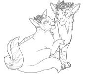 Coloriage Chat guerriers Hollyleaf et Fallen Leaves
