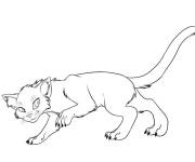 Coloriage et dessins gratuit Chat m&eacute;chant de Warrior cats à imprimer