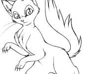 Coloriage Chat Squirrelflight levant ses pattes