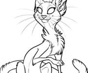 Coloriage Chat vaniteux de Warrior Cats