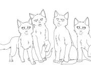 Coloriage Chatons pr&eacute;dateurs