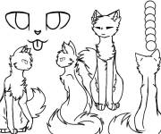Coloriage Chats de Clan du Tonnerre