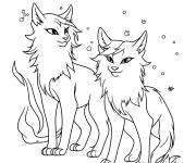 Coloriage Chats mignons Bramblestar et Firestar