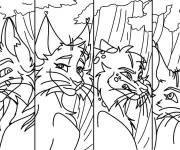 Coloriage Equipe de chats guerriers