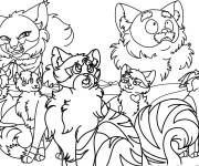 Coloriage H&eacute;ros chats de Warrior Cats