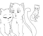 Coloriage Histoire d'amour triste de Warrior Cats