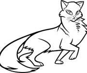 Coloriage Joli chat de Warrior Cats