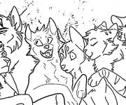 Coloriage L'anniversaire de la tribu de Warrior Cats