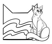 Coloriage Le chat guerrier RiverClan