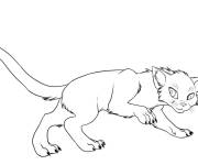 Coloriage Le petit chasseur de Warrior Cats