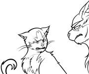 Coloriage Les chats de dessin anim&eacute; Warrior Cats