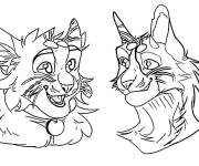 Coloriage Meilleurs amis de Warrior Cats