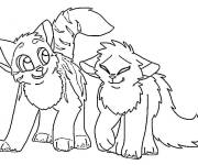 Coloriage Mothflight et Micah de Warrior Cats