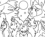 Coloriage Personnages principaux de Warrior Cats