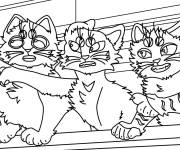 Coloriage Sc&egrave;ne de Warrior Cats