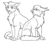 Coloriage Spiderleg et Daisy chats guerriers