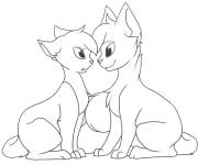 Coloriage ThunderClan amoureux