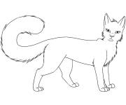 Coloriage et dessins gratuit Warrior Cats dessin&eacute; &agrave; la main à imprimer