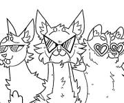 Coloriage Warrior Cats en mode funky