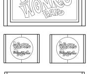 Coloriage Barres de chocolat Wonka