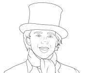 Coloriage Le film Willy Wonka en vecteur