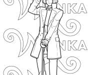 Coloriage Willy Wonka style anime